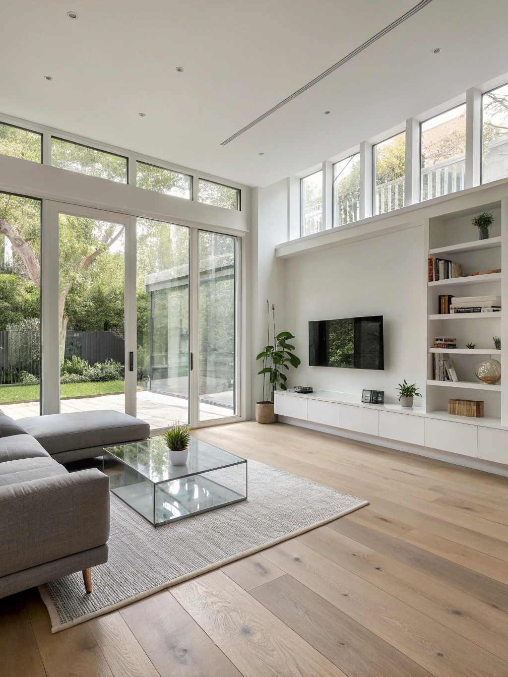 Modern residential interior with high-quality paint finish